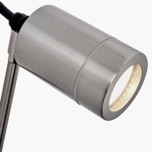 Lantana Brushed Steel Metal Directional Ground Spike Light - Image 6