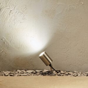 Lantana Brushed Steel Metal Directional Ground Spike Light - Image 3