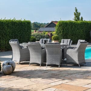 Ascot 8 Seat Oval Dining Set - Image 8