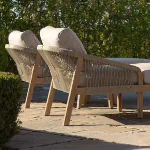 Martinique Rope Weave Double Sunlounger Set - Image 3
