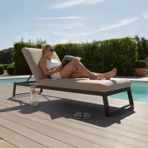 Outdoor Fabric Allure Sunlounger (Various Colours) - Image 8