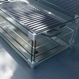 Outdoor Fabric Regal 8 Seat Rectangular Bar Set with Fire Pit Table - Colour Options - Image 6