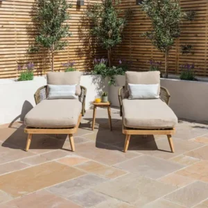 Bali Rope Weave Double Sunlounger Set - Image 3
