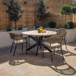 Bali Rope Weave 6 Seat Round Dining Set - Image 9