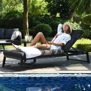 Outdoor Fabric Allure Sunlounger (Various Colours) - Image 25