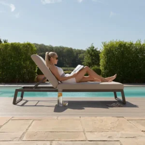 Outdoor Fabric Allure Sunlounger (Various Colours) - Image 6