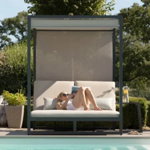 Outdoor Fabric Allure Cabana Double Sunlounger - Colour Options - Image 5