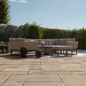 Outdoor Fabric Pulse U Shape Corner Dining Set with Rising Table - Colour Options - Image 4