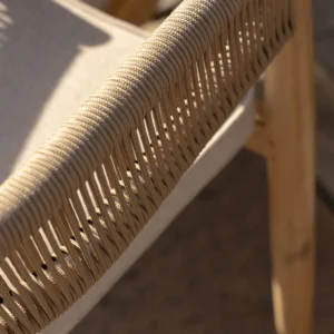 Porto Rope Weave 6 Seat Round Dining Set - Sandstone - Image 8