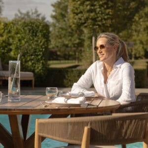 Porto Rope Weave 6 Seat Round Dining Set - Sandstone - Image 5