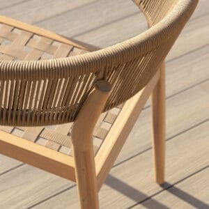 Porto Rope Weave 8 Seat Rectangular Dining Set - Sandstone - Image 12