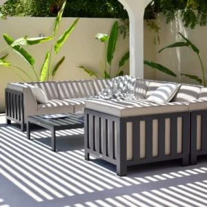 Ibiza U Shape Sofa Set With Square Coffee Table - Oatmeal - Image 9
