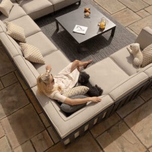 Ibiza U Shape Sofa Set With Square Coffee Table - Oatmeal - Image 6