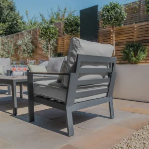 Vancouver 3 Seat Sofa Set With Rising Table - Dove Grey - Image 6