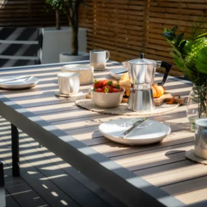 Vancouver 6 Seat Rectangular Dining Set - Dove Grey - Image 5