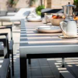 Vancouver 6 Seat Rectangular Dining Set - Dove Grey - Image 4