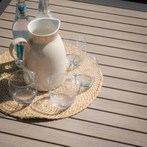 Vancouver Large Corner Dining Set With Rectangular Rising Table & Armchair - Dove Grey - Image 9