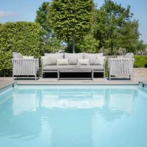Milan 3 Seat Sofa Set - Cool Linen - Image 7