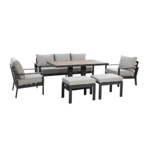 Vancouver 3 Seat Sofa Set With Rising Table - Dove Grey - Image 10