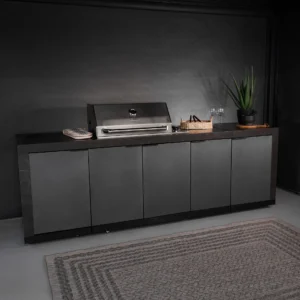 Deluxe Linear Outdoor Kitchen - Grey - Image 3