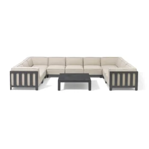 Ibiza U Shape Sofa Set With Square Coffee Table - Oatmeal - Image 12