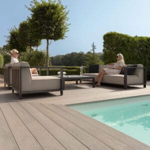 Ibiza 3 Seat Sofa Set With Square Coffee Table - Oatmeal - Image 5