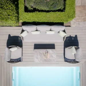 Milan 3 Seat Sofa Set - Cool Linen - Image 9
