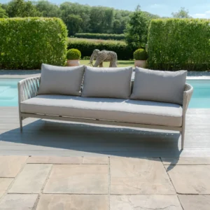 Milan 3 Seat Sofa Set - Cool Linen - Image 10
