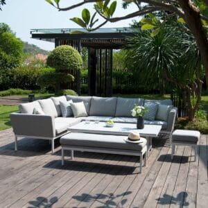 Pulse Rectangular Corner Dining Set with Rising Table / Lead Chine - Image 4