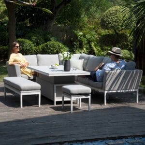 Pulse Rectangular Corner Dining Set with Rising Table / Lead Chine - Image 5