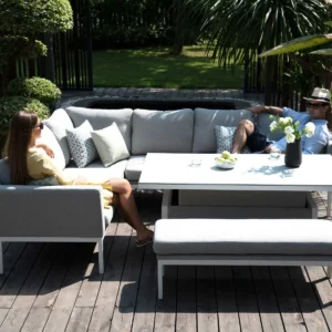 Pulse Rectangular Corner Dining Set with Rising Table / Lead Chine - Image 7
