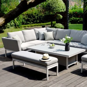 Pulse Rectangular Corner Dining Set with Rising Table / Lead Chine - Image 10
