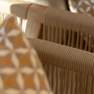 Martinique Rope Weave 2 Seat Sofa Set with 2 Lounge Armchairs & 2 Round Coffee Tables - Image 8
