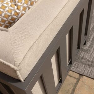 Outdoor Fabric Ibiza Large Corner Sofa Set with Square Coffee Table - Oatmeal - Image 6