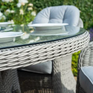 Oxford Heritage 4 Seat Round Rattan Dining Set - Image 3