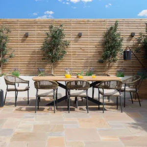 Bali Rope Weave 8 Seat Oval Dining Set - Image 4