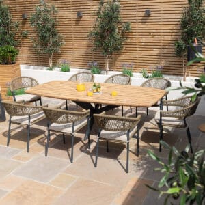 Bali Rope Weave 8 Seat Oval Dining Set - Image 5