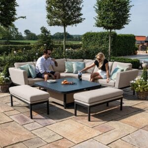 Pulse Square Corner Deluxe Dining Set with Rising Table / Oatmeal - Image 3