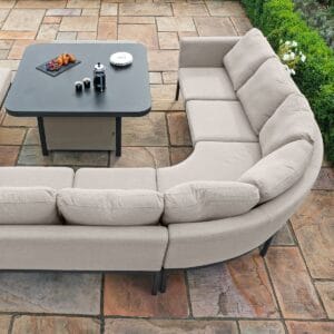 Pulse Square Corner Deluxe Dining Set with Rising Table / Oatmeal - Image 7
