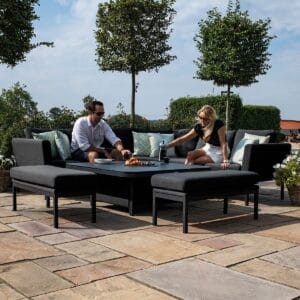 Pulse Square Corner Deluxe Dining Set - With Rising Table / Charcoal - Image 5