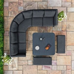 Pulse Square Corner Deluxe Dining Set - With Rising Table / Charcoal - Image 9