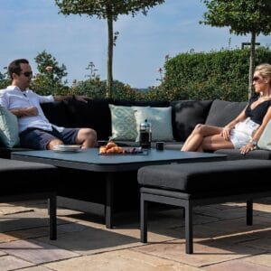 Pulse Square Corner Deluxe Dining Set - With Rising Table / Charcoal - Image 10