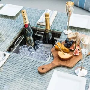 Oxford Rattan Corner Dining Set with Ice Bucket & Rising Table - Image 3