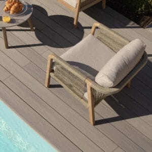 Martinique Rope Weave 2 Seat Sofa Set with 2 Lounge Armchairs & 2 Round Coffee Tables - Image 5