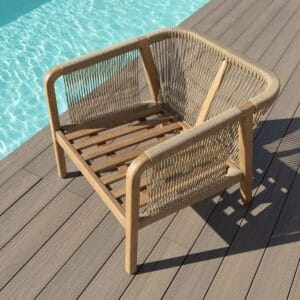 Martinique Rope Weave 2 Seat Sofa Set with 2 Lounge Armchairs & 2 Round Coffee Tables - Image 12